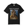 "Wait Im Goated" — Funny Monkey Meme Graphic Tee