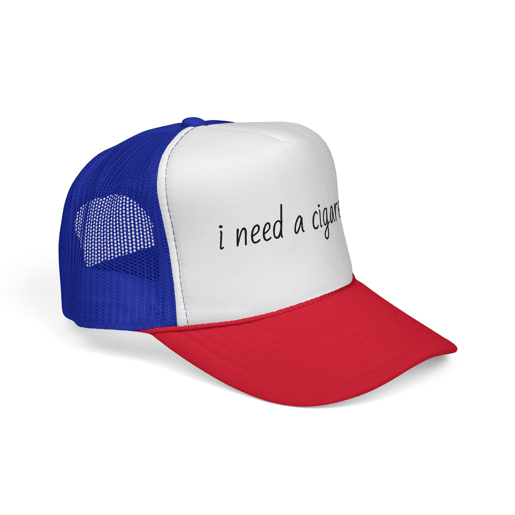 Trucker Cap — "I need a cigarette" Retro Mesh Hat
