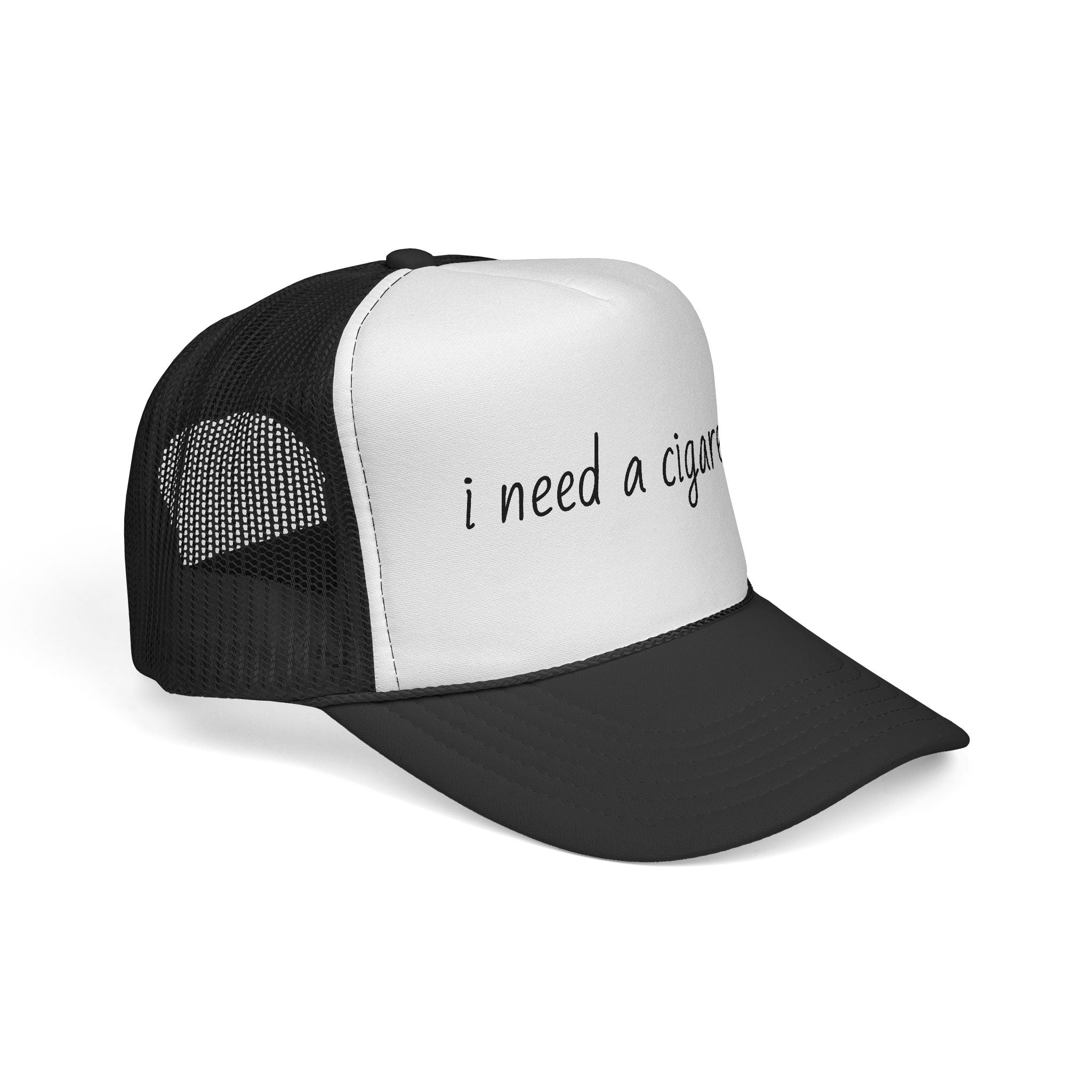 Trucker Cap — "I need a cigarette" Retro Mesh Hat