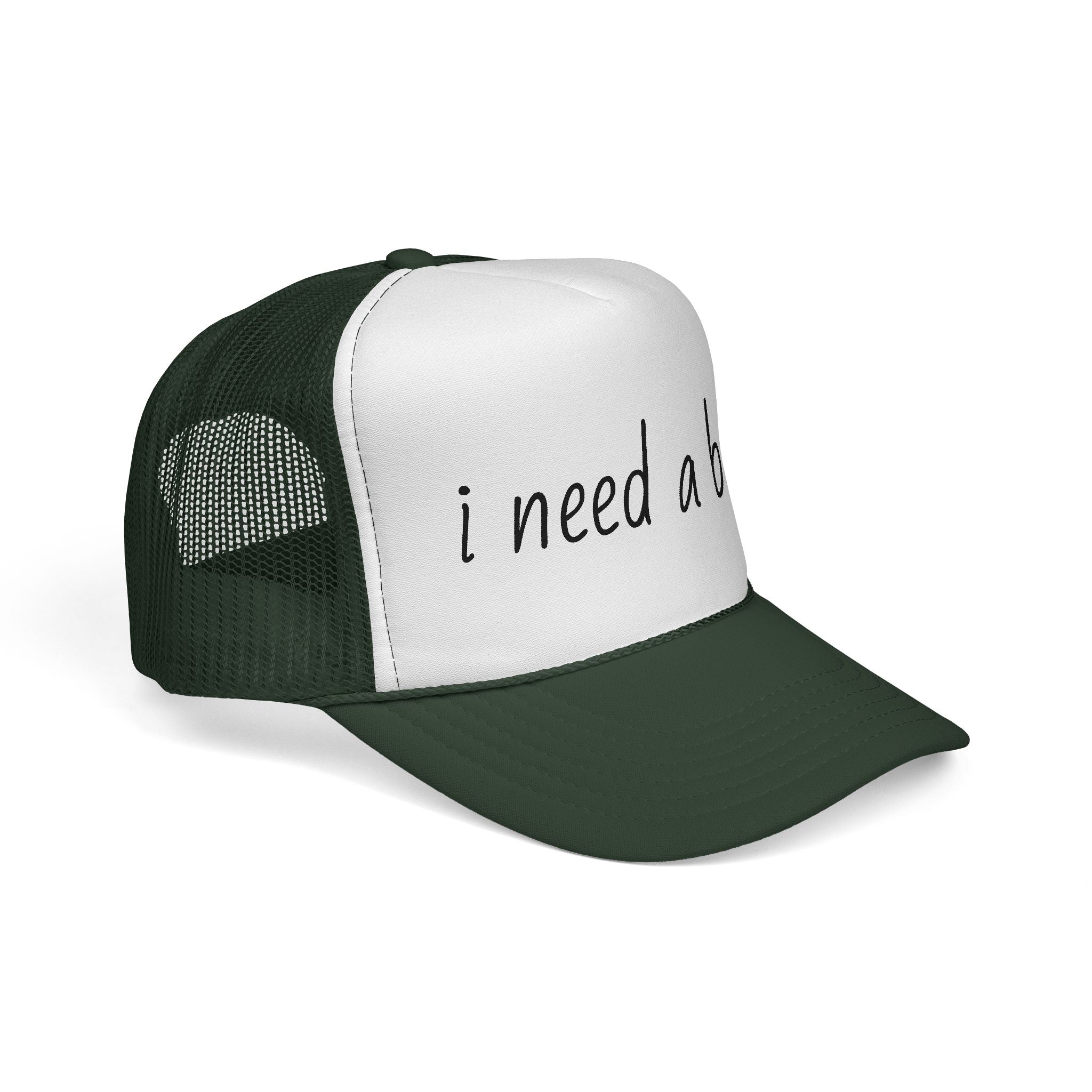 Trucker Cap — "I Need a Beer." Funny Casual Hat for Beer Lovers