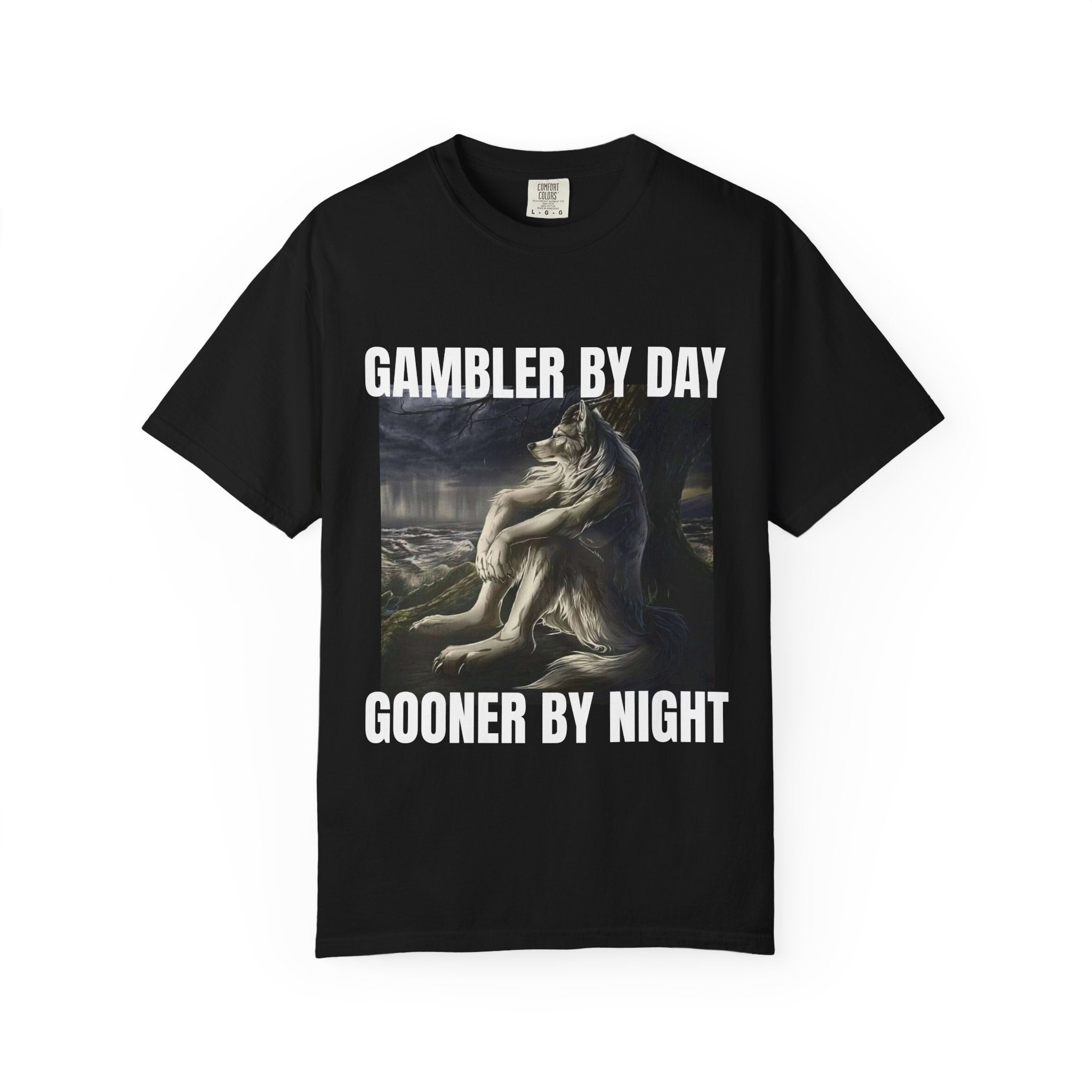 "Gambler By Day, Gooner By Night" T-Shirt – Vintage Wolves Football Fan Tee