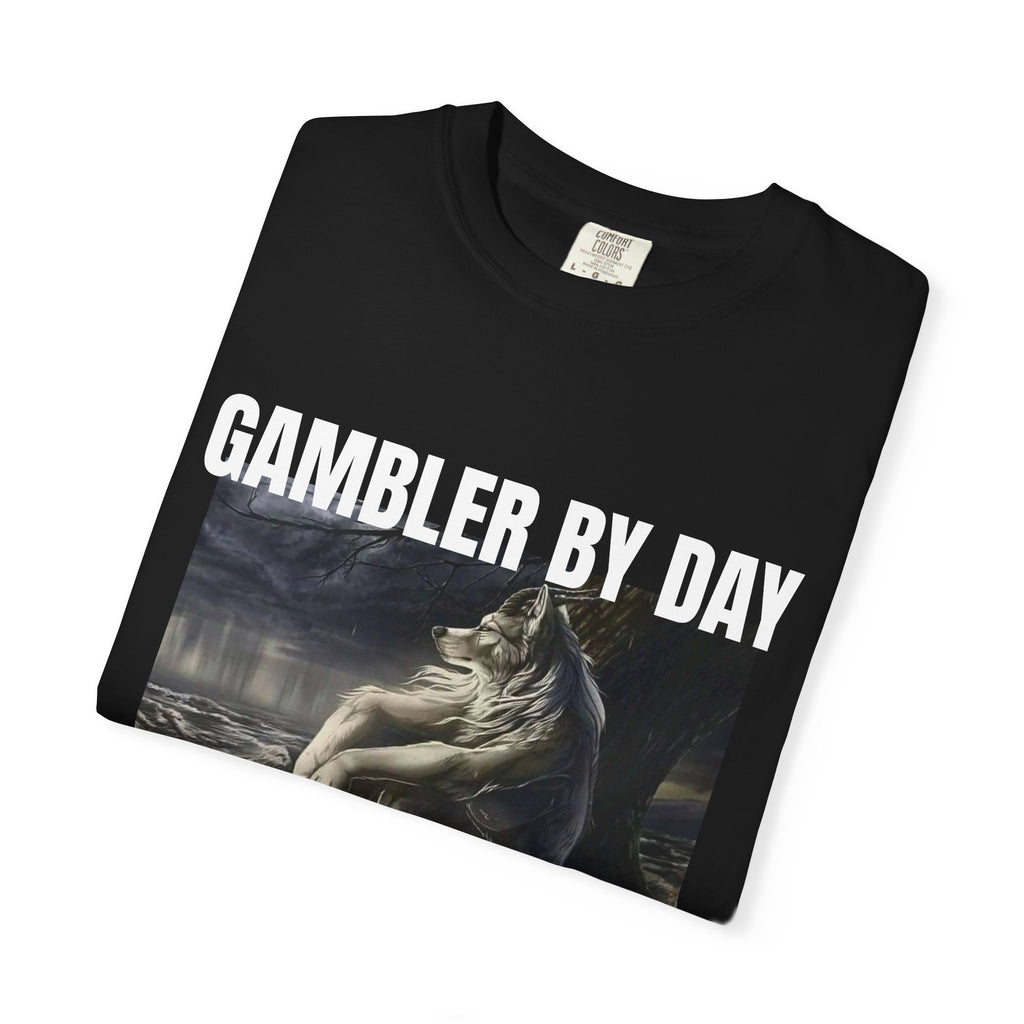 "Gambler By Day, Gooner By Night" T-Shirt – Vintage Wolves Football Fan Tee